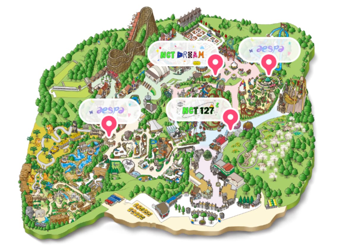 EVERSMTOWN AR 체험존 지도